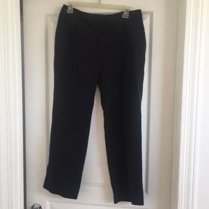 Sharagano Petite Black Polyester/Rayon Zippered Straight length Pants. 8P
